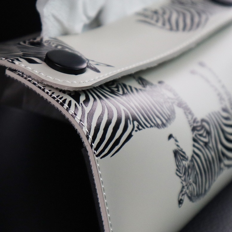 GeUSTOS δερμάτινο κουτί χαρτοπετσέτων αυτοκινήτου, σειρά Tulip, παγκόσμια συμβατότητα, κωδικός D8932