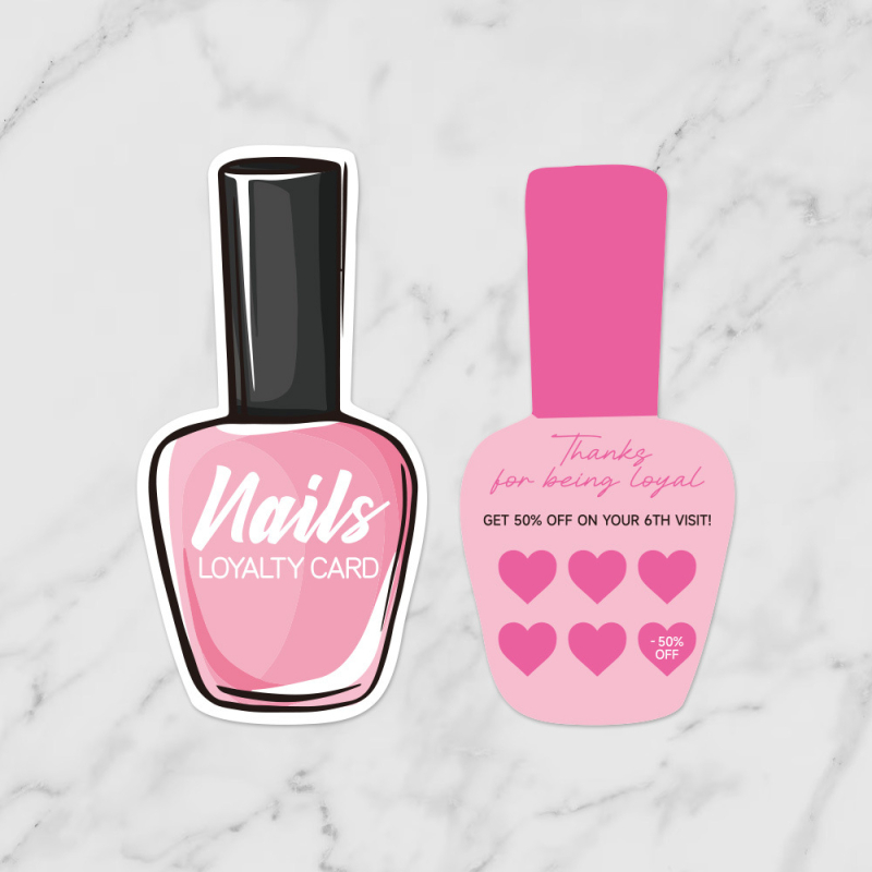 Κάρτες περιποίησης νυχιών – 50 φύλλα ανά συσκευασία, επικαλυμμένο χαρτί, χωρίς εμπορική επωνυμία