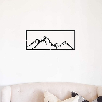 Μεταλλική σιλουέτα τοίχου με περίγραμμα βουνού – διακοσμητικό για οικιακή χρήση, μάρκα Ruilong