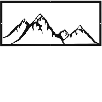 Μεταλλική σιλουέτα τοίχου με περίγραμμα βουνού – διακοσμητικό για οικιακή χρήση, μάρκα Ruilong