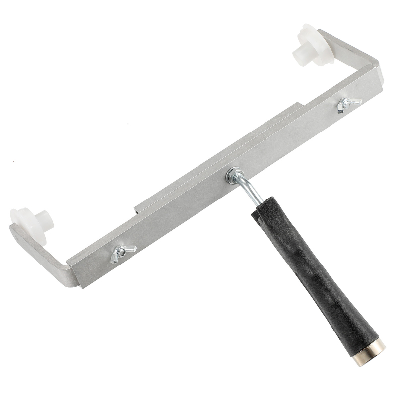 Декоративна стенна четка с алуминиева скоба и вълнена обвивка; барабанен материал: стомана A3; материал на скобата: алуминий; приложение: декоративна четка за стена