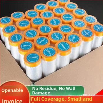 Еднократна пластмасова защитна покривка за мебели, прозрачен филм, печат на лого и персонализация