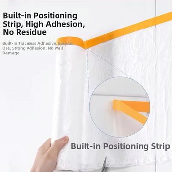 Еднократна пластмасова защитна покривка за мебели, прозрачен филм, печат на лого и персонализация