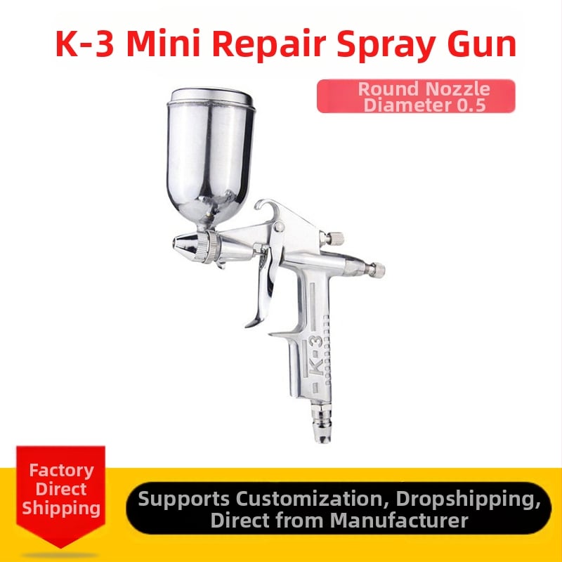 K-3 Pneimatiskā spreja pistole ādas izstrādājumiem, 0,5 mm sprausla, mazs diametrs