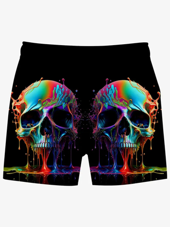 Ανδρικά χαλαρά σορτς παραλίας με ψηφιακή εκτύπωση, διχτυωτό ύφασμα, 50% πολυεστέρας, μικροελαστικότητα, ίσιο παντελόνι