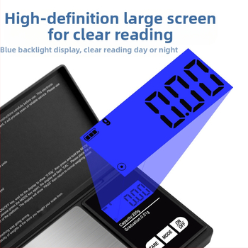 CHANGXIE CX-258 Skaitmeninės juvelyrinių papuošalų svarstyklės, kompaktiškos ir nešiojamos, aukšta tikslumas, matavimo diapazonas 0,05–500 g, maitinimas 2x AAA, skirti papuošalams