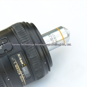 RMS mikroskopinis objektyvas makro fotografijai; filtrų sriegis M37/M82