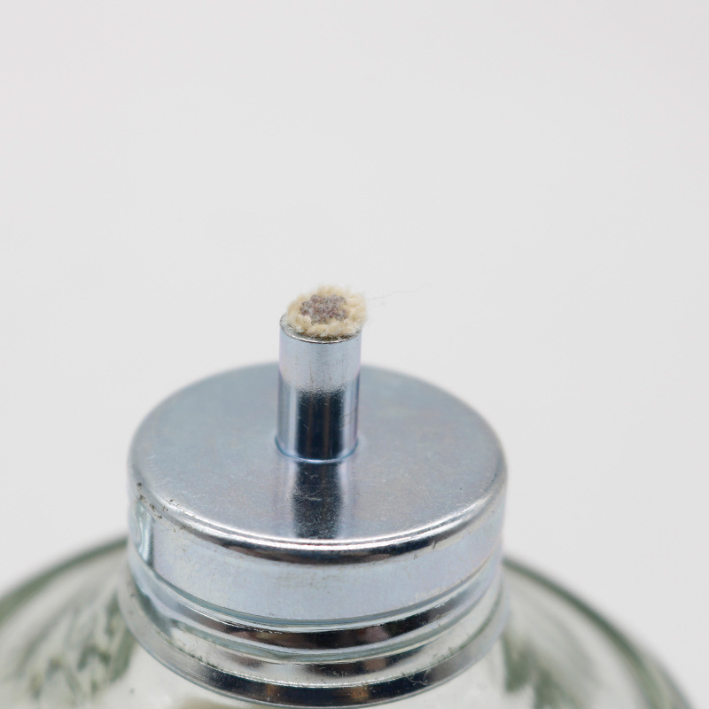 Lampă cu alcool pentru laborator dentar, corp din sticlă groasă, capac metalic, pentru încălzire și dezinfectare