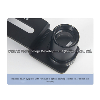 Metalo telefono klipas mikroskopui, 12,5× okuliaras mikroskopinei stebėjimui