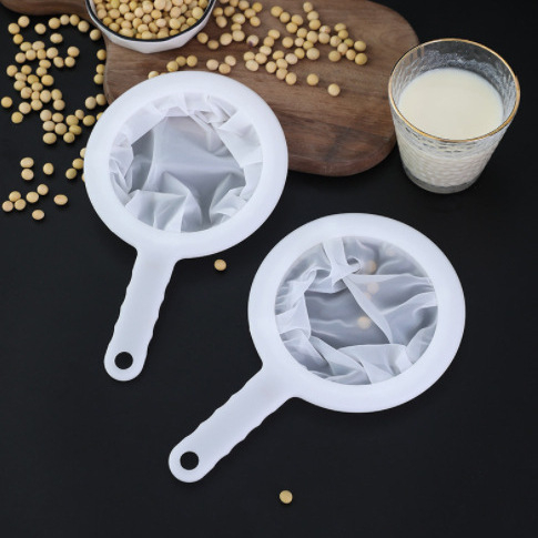 Sojų pieno filtravimo tinklas, ultra plonas sietelis sultims, plastikinis virtuvės sietas su nudegimų apsauga