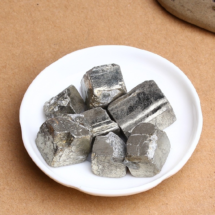 Specimen mineral pirită natural, piatră naturală decorativă, origine Shaanxi