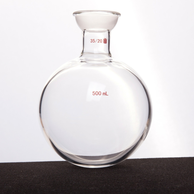 Synthware Premium staklena bočica za prijem rotacijskog isparivača, s jednim vratom, s okruglim dnom