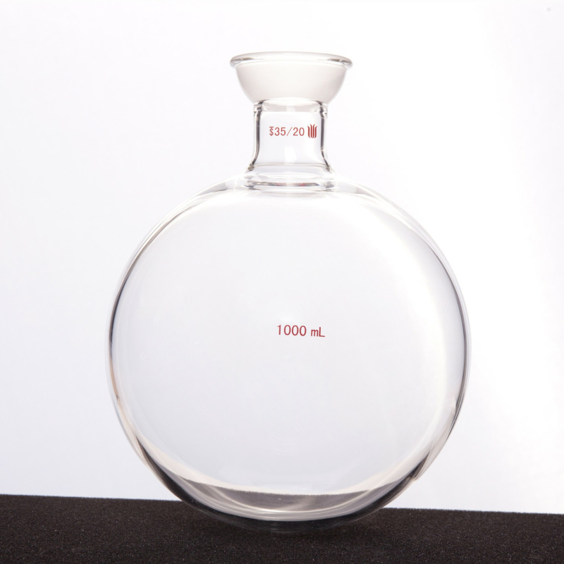 Synthware Premium staklena bočica za prijem rotacijskog isparivača, s jednim vratom, s okruglim dnom