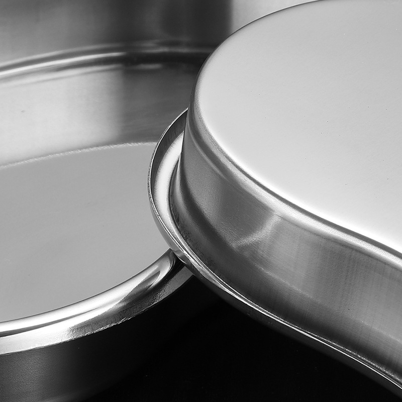 Nerūdijančio plieno diskas, inksto formos, veidrodinis poliravimas, vienos spalvos dizainas, logotipo spausdinimas