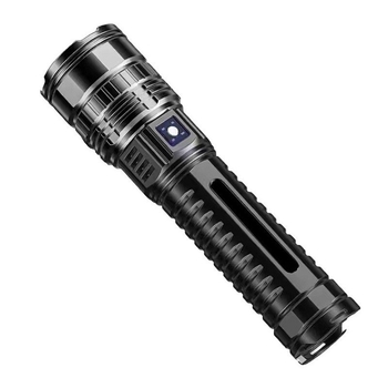 Φακός LED με ισχυρό ζουμ, αλουμινένιο σώμα, επαναφορτιζόμενη μπαταρία 5400mAh, ισχύς 20W, εμβέλεια 500m+