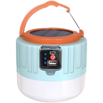 LED соларна къмпинг лампа с дистанционно управление, презареждаща се, външна палаткова светлина, 3.7V 10W