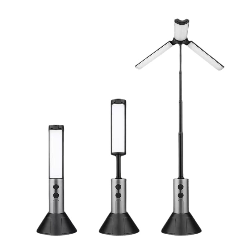 Многофункционална къмпинг лампа, 51 cm телескопична LED лампа, 270° регулируема светлина, презареждаема, 3000 mAh Power Bank