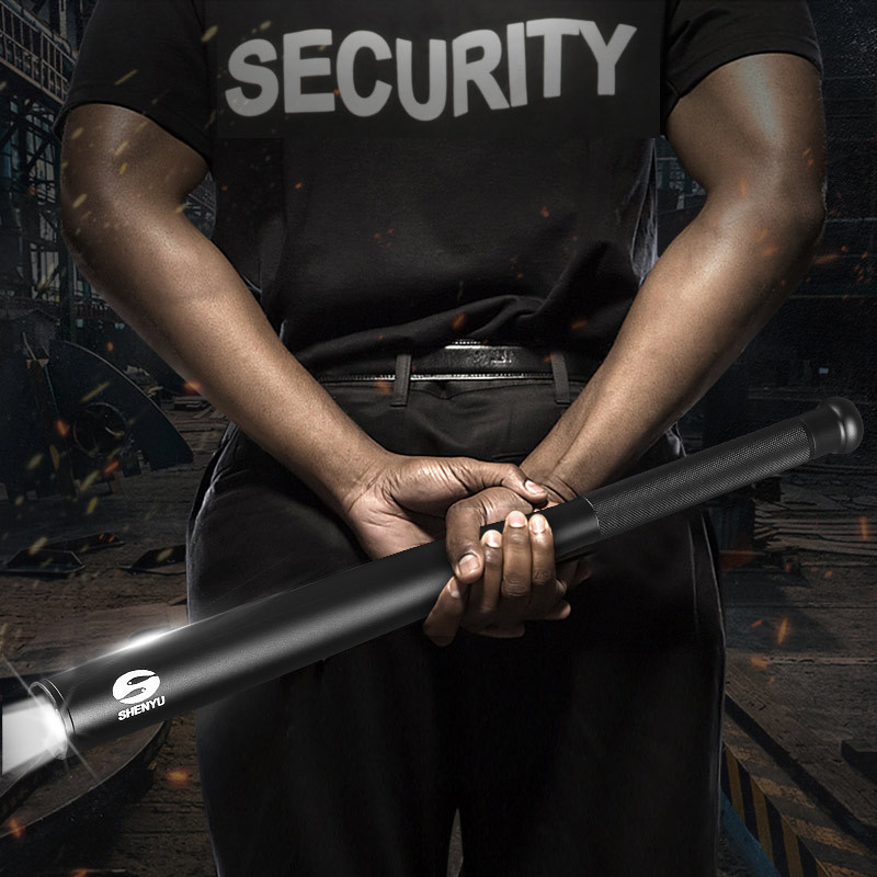 Multifunkciós LED alumínium ötvözet zseblámpa-bot, 10W, 200–500 m hatótávolság, kézi működtetés