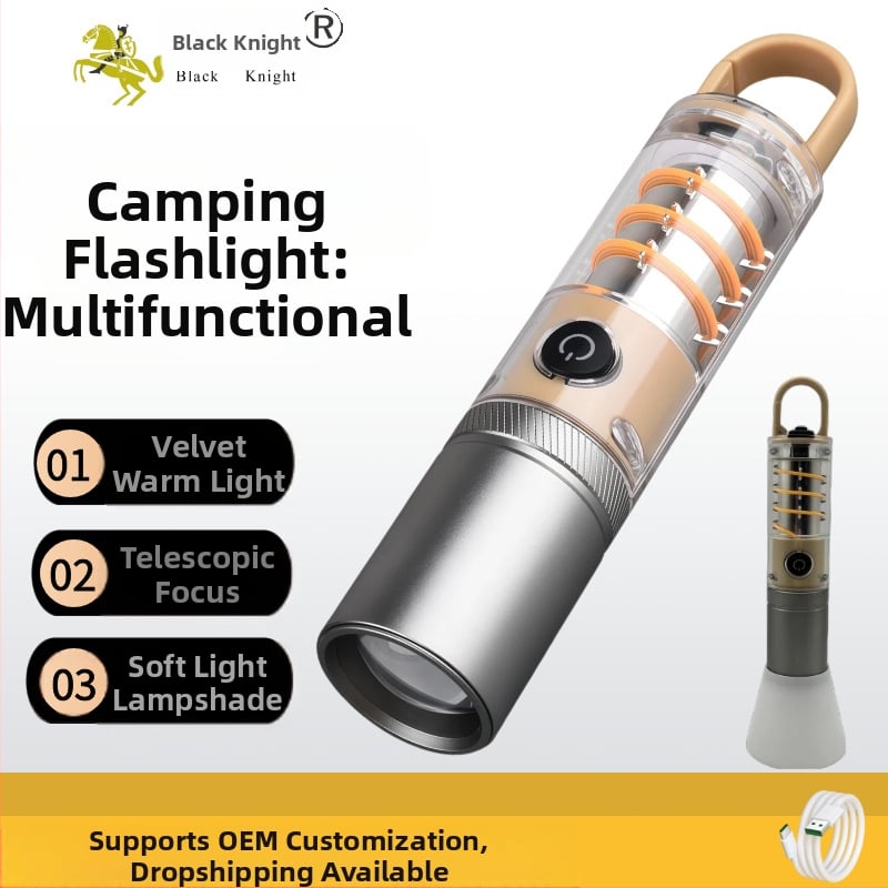 LED фенерче с оптично увеличение, презареждаемo, 10W, до 500 м обхват, с кука