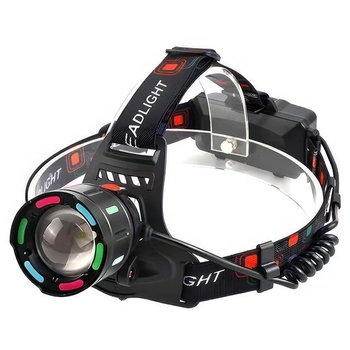 30W LED galvos žibintu, 2x18650 įkrovimo baterijos, įkraunamas, atsparus vandeniui, diapazonas iki 500 m