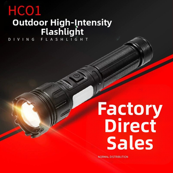 P50 телескопичен зум фенер, 30W, 5000 mAh презареждаем LED, алуминиев корпус, обхват 200–500 м