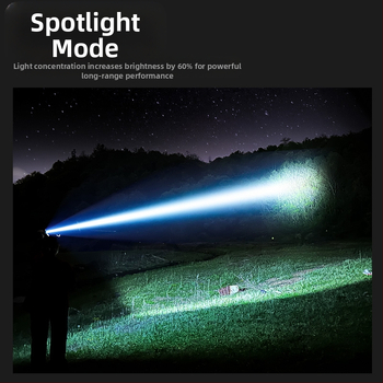 Мини LED фенерче, презареждаемo, компактно, 10W светодиод, 18650 батерия, обхват до 200 м