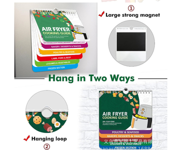 Μαγνητικό αυτοκόλλητο τοίχου κουζίνας — Πρόγραμμα μαγειρέματος για κατσαρόλα πίεσης και φούρνο αέρος, Υλικό: επικαλυμμένο χαρτί, Στυλ: μαγνητικά αυτοκόλλητα