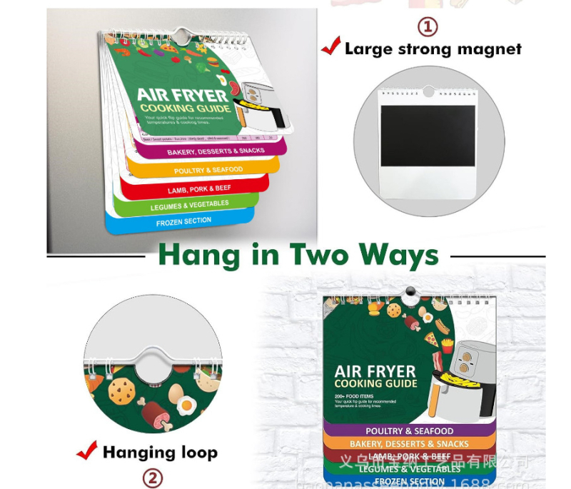 Μαγνητικό αυτοκόλλητο τοίχου κουζίνας — Πρόγραμμα μαγειρέματος για κατσαρόλα πίεσης και φούρνο αέρος, Υλικό: επικαλυμμένο χαρτί, Στυλ: μαγνητικά αυτοκόλλητα