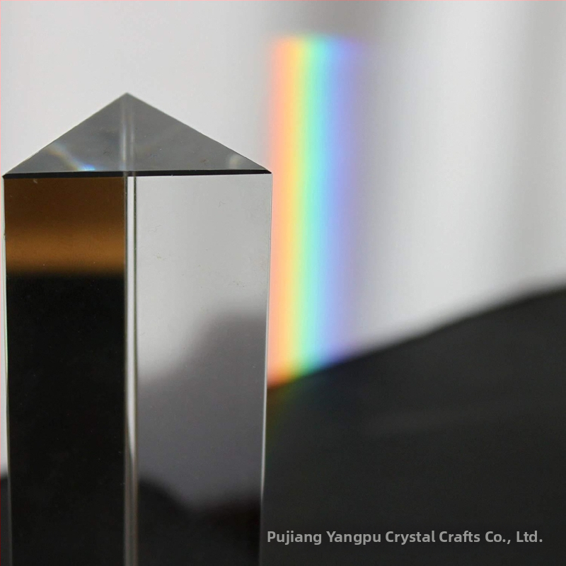 Триъгълна оптична призма от кристално стъкло за фотография и видеозаснемане, Yangpu.