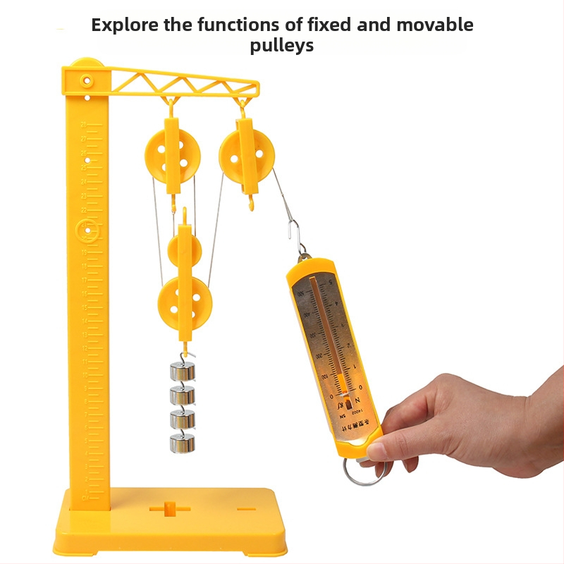 Експериментална ролкова система за физическа механика — фиксирана и подвижна ролка, за ученици от начален и среден курс; пластмасов корпус, марка Guangchuang