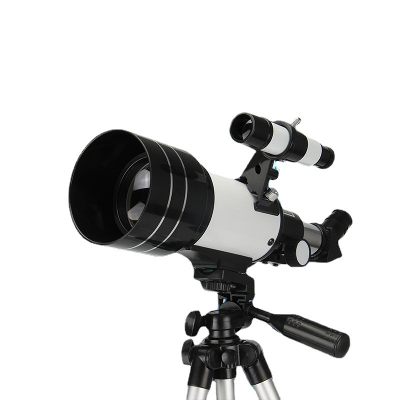 F30070 monokuláris csillagászati távcső, 150x nagyítás, látómező 100–1000, képstabilizáló rendszer