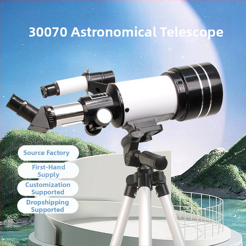 F30070 monokuláris csillagászati távcső, 150x nagyítás, látómező 100–1000, képstabilizáló rendszer