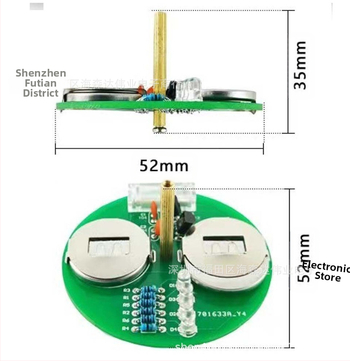 LED комплект за гироскоп DIY – настолни въртящи се светлини, практика по заваряване (алуминиево подложка, двустранна платка, твърда конструкция, съвместим с гироскопи)