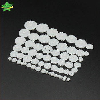 Robota zobu komplekts (58 dažādu plastmasas zobu komplektu, DIY pārnesumkastei)