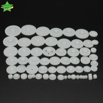 Robota zobu komplekts (58 dažādu plastmasas zobu komplektu, DIY pārnesumkastei)