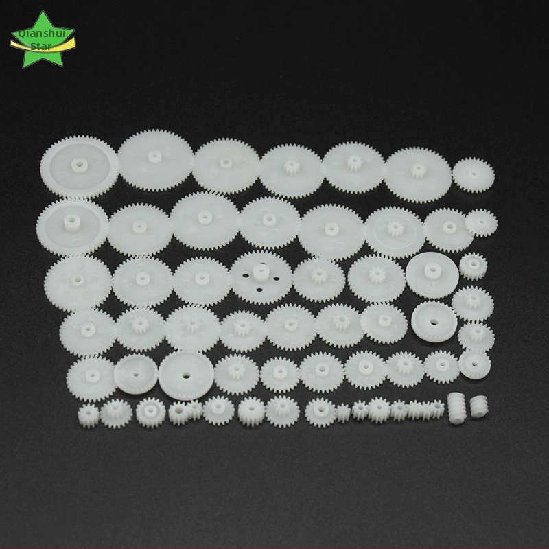 Robota zobu komplekts (58 dažādu plastmasas zobu komplektu, DIY pārnesumkastei)