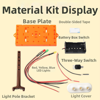DIY satiksmes luktura zinātnes komplekts – ABS materiāls, nav elektrisks, daudzfunkcionāls izglītojošs modelis bērniem 4–6 gadi