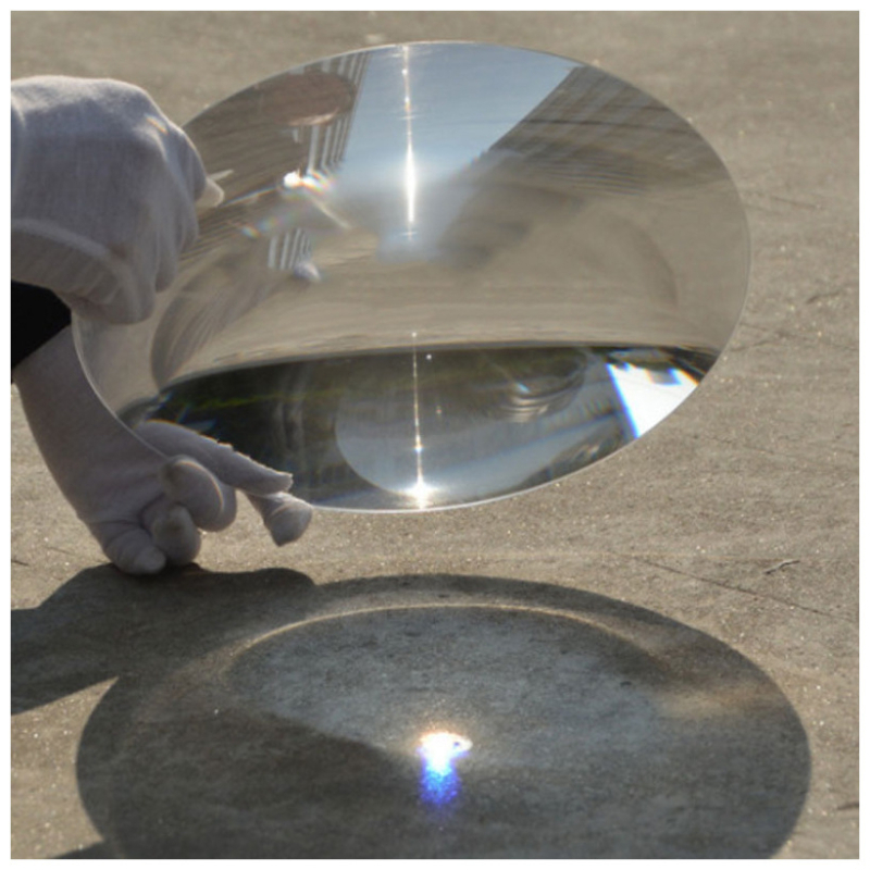 Fresnel lencse gyújtó modul – PMMA akril, Modell RT100100100, Alkalmazások: Navigáció, Légiközlekedés, Kutatás, Világítás, Okos otthon