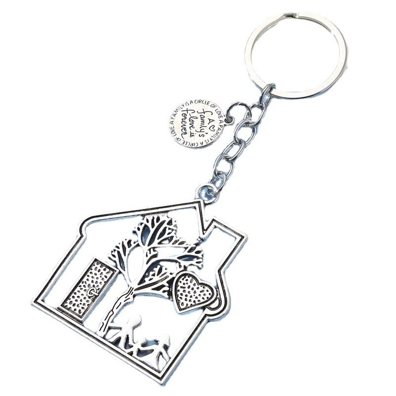 Ключодържател с дизайн на Дървото на живота – метална сплав, семейна тематика, подходящ за подарък за сватби, рождени дни и завършвания