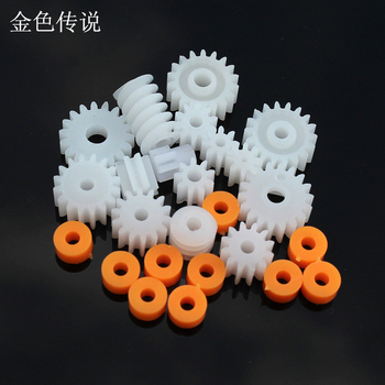 Reduktora zobratu komplekts – 26 detaļas, plastmasas motors, robota piederumi, DIY materiāli
