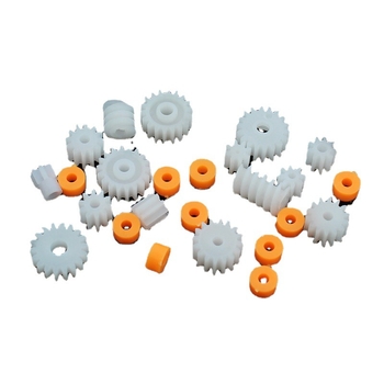 Reduktora zobratu komplekts – 26 detaļas, plastmasas motors, robota piederumi, DIY materiāli
