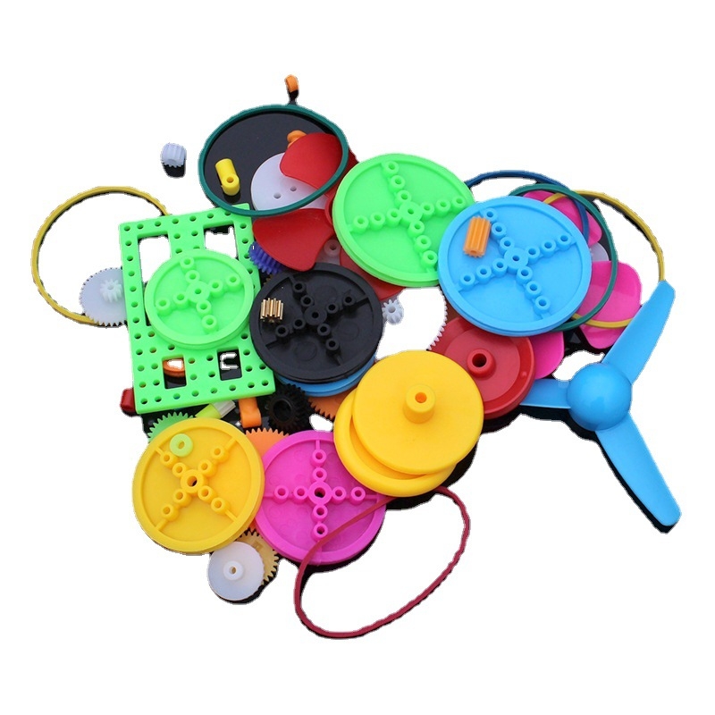 Plastmasas rotaļu zobratu komplekts — Thousand Mercury; 55 detaļu zobratu komplekts; iepakojums maisiņā; DIY modeļu piederumi