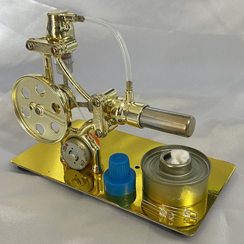 Stirlinga dzinēja rotaļlieta, sakausējuma konstrukcija, svars 540 g, vecums 15–35 gadi