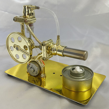 Stirlinga dzinēja rotaļlieta, sakausējuma konstrukcija, svars 540 g, vecums 15–35 gadi