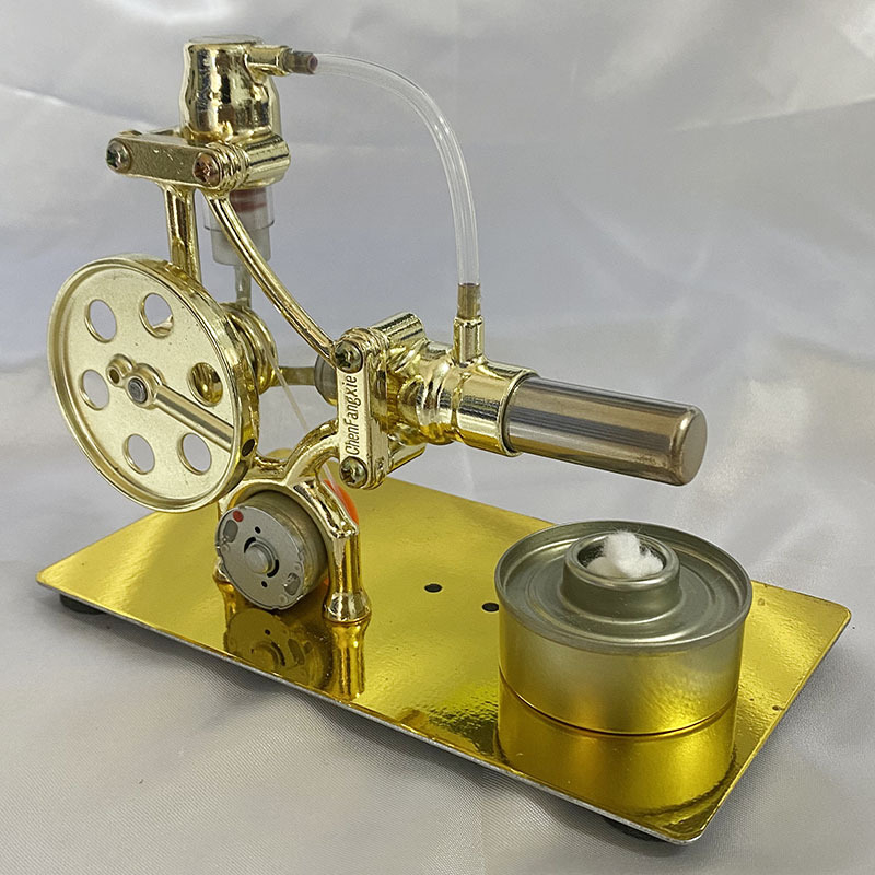 Stirlinga dzinēja rotaļlieta, sakausējuma konstrukcija, svars 540 g, vecums 15–35 gadi