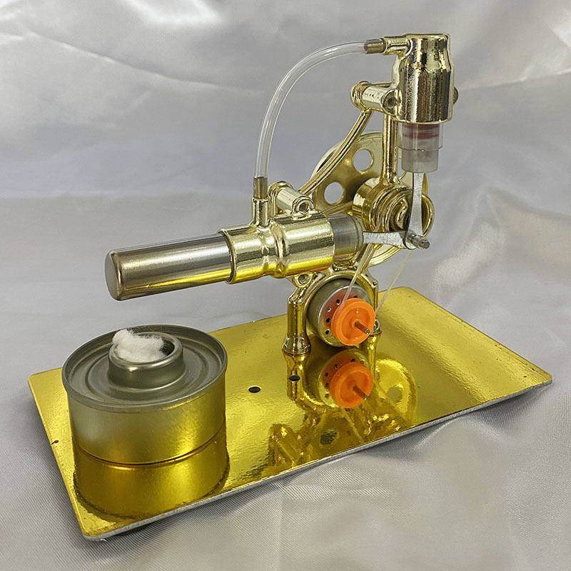 Stirlinga dzinēja rotaļlieta, sakausējuma konstrukcija, svars 540 g, vecums 15–35 gadi