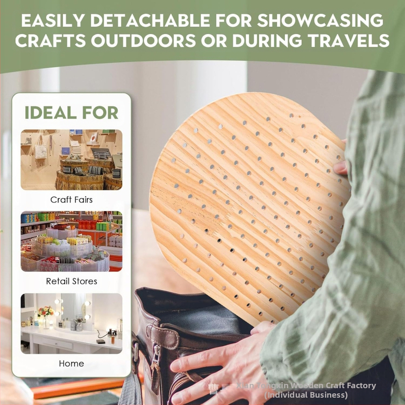 Дървен дисплей рафт за пирони, модерен минималистичен стил