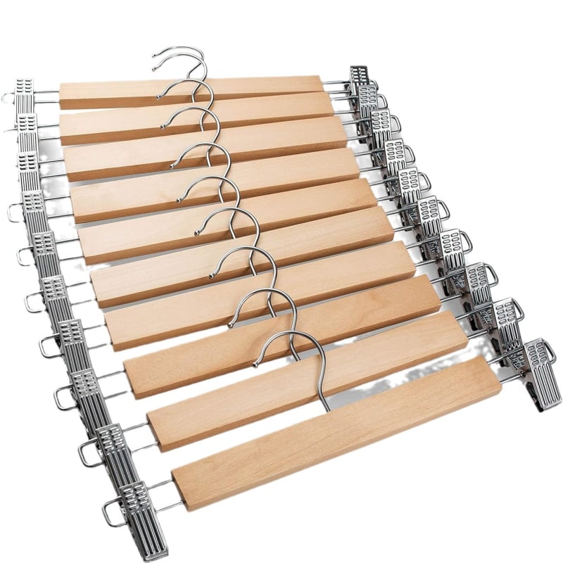 Дървена закачалка за дрехи – антихлъзгаща се, безшевен дизайн, модерен минималистичен стил