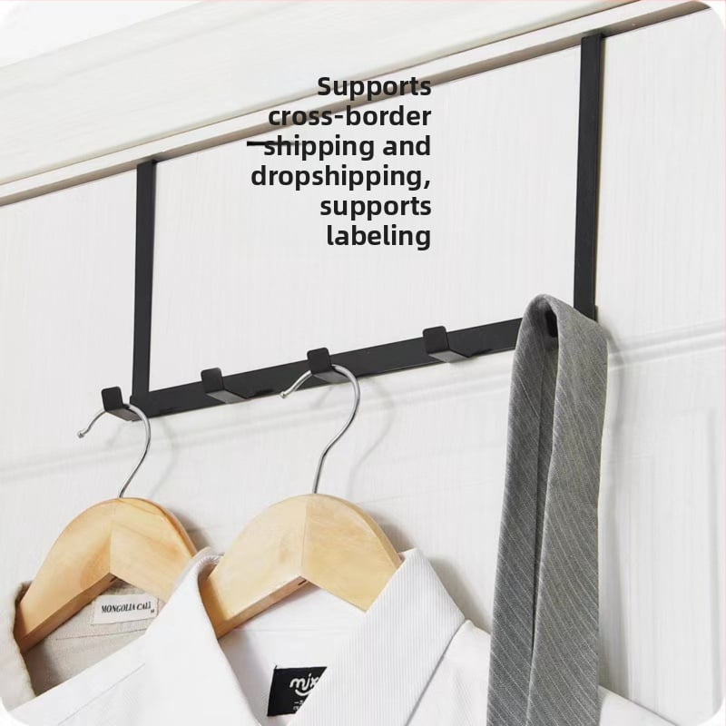 За врата — 5 реда железни закачалки, без пробиване, здраво натоварване, модел AD-6552, боядисано покритие