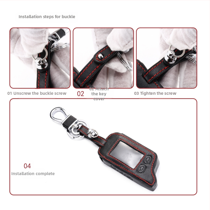 Кожен калъф за ключове с катарама за Tomahawk TW9030 – естествена кожа; модел TW9030; приложение TW9030; тегло 30 г; защита и украса на ключове